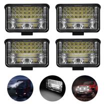4 Farol Retangular 48 Led 144w 9-36v Auxiliar Universal Jeep