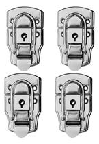 4 Fecho Engate Rápido Médio Externo De Aço Com Chave P/ Case