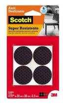 4 Feltro Scotch Resistente Anti- Deslizante Redondo 38x3,5mm