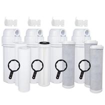 4 Filtros 3 Carvão Ativado Plissado Lavável 2 Polipropileno Branco 4 Filtros 3 Carvão Ativado Plissado Lavável 2 Polipropileno Branco