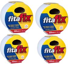 4 Fita Fix Adesiva Tapa Trinca Fissura Bricolagem 50mm X 10m