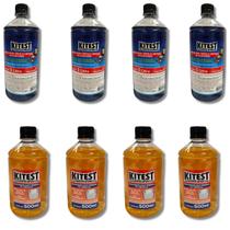 4 Fluidos Para Bicos Injetores + 4 Detergentes 500ml Kitest 4 Fluidos Para Bicos Injetores + 4 Detergentes 500ml Kitest