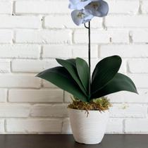 4 Folhagens Artificiais revestida em silicone para ornamentação de projetos e artesanato - DE0924
