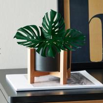 4 Folhagens de Costela de Adão Artificiais aparência realista alta qualidade para jardins internos - DE0624