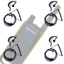 4 Fones Microfone P1 Espiral Para Rádio Talkabout T470BR T38 T210