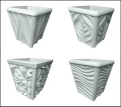 4 Forma 3d Mini Vaso Ondinhas + Folha + Fogo + Alpes 4 moldes 3d Abs 2MM Virgem Molde para gesso 4 Forma 3d Mini Vaso Ondinhas + Folha + Fogo + Alpes 4 moldes 3d Abs 2MM Virgem Molde para gesso