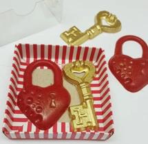 4 Forma Acetato P/chocolate Chave E Cadeado Coração 9751 Bwb 4 Forma Acetato P/chocolate Chave E Cadeado Coração 9751 Bwb