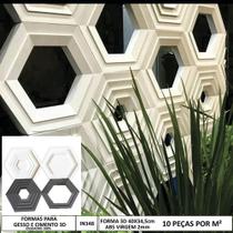 4 Forma Cobogó Elemento Vazado Lírius 40x34,5cm Dupla Face ABS 2MM IN348