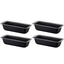 4 Formas Pão e Bolo Retangulares 22cm Alta Tramontina 1,2L Alumínio Antiaderente Grafite 4 Formas Pão e Bolo Retangulares 22cm Alta Tramontina 1,2L Alumínio Antiaderente Grafite