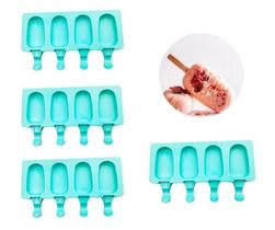 4 Formas Picolé/Sorvete Magnum Em Silicone 25cm Antiaderente 4 Formas Picolé/Sorvete Magnum Em Silicone 25cm Antiaderente