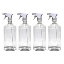 4 Frasco Borrifador Spray 1000ml Cilíndrico Gatilho