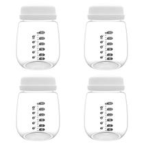4 frascos de coleta de bombas de mama para bombas de mama Spectra S2 S1 9 Plus Motif Luna, frascos de gargalo largo reutilizáveis de 6 onças e 180 ml com gola e disco de vedação, substitua o frasco Spectra
