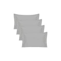 4 Fronhas 4 Abas Percal 400 Fios 100% Algodão Egipcio 50x70