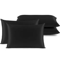 4 Fronhas Charmousse Alto Brilho Seda Cetim Anti Frizz