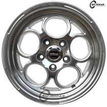 (4 FUROS) Kit 4 Rodas Aro 15X7 Weld Magnun 4x100 BRUTA ET25 C10