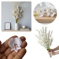 4 Galhos de orquídea chuva de ouro flor artificial 90cm Baixa Manutenção Realismo e Qualidade - DE8855