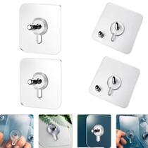 4 Ganchos Adesivo Parafuso Transparente Pendurar Prateleira 4 Ganchos Adesivo Parafuso Transparente Pendurar Prateleira