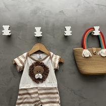 4 Ganchos de parede Urso decoração infantil animais bebê