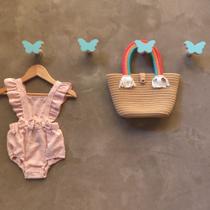 4 Ganchos infantil borboleta flor coração nuvem quarto bebê Cor:Borboleta