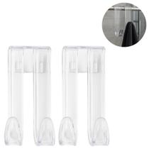 4 Ganchos Transparente Cabide Encaixável para Pendurar