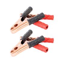 4 Garra Jacare 200A Preta/Vermelha p/ Cabo Bateria Chupeta