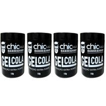 4 Géis Cola Fixação Extra Forte Profissional Chic Hair 1KG 4 Géis Cola Fixação Extra Forte Profissional Chic Hair 1KG