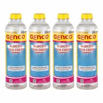 4 Genpool Algicida Sem Cobre Elimina Alga Agua Piscina Genco