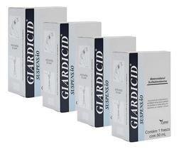 4 Giardicid Suspensão 50ml Tratamento Giardia Cão Gato Cepav