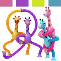4 Girafas Pop It Tubo Estica E Gruda Melman Fidget Toys Tiktok