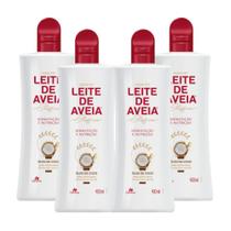 4 Hidratante Corporal Leite Aveia Oleo de Coco 400ml Davene