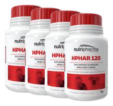 4 Hphar 120 Suplemento Cão E Gatos 30 Comprimidos 1000mg Kit