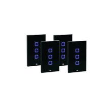 4 Interruptor Touch Wifi Rf Com Placa 4x2 Whome 3 Canais 4 Interruptor Touch Wifi Rf Com Placa 4x2 Whome 3 Canais
