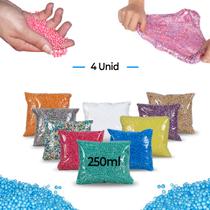 4 Isopor(pérola)bolinha Slime Puff Artesanato Colorido 250ml 4 Isopor(pérola)bolinha Slime Puff Artesanato Colorido 250ml