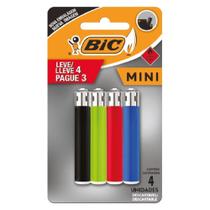 4 Isqueiro Bic Acendedor De Fogão Isqueiro Bic Multiuso Mini
