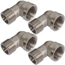 4 joelho cotovelo macho fêmea rosca 1/2 bsp latão niquelado 4 joelho cotovelo macho fêmea rosca 1/2 bsp latão niquelado