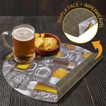 4 Jogo Americano Dupla Face Kori Beer Wood Impermeável Rd