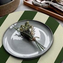 4 Jogo Americano Navy Alto Padrão Impermeável Redondo Bg Vd