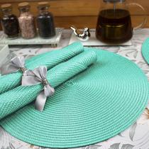 4 Jogo Americano Redondo Mesa Posta Sousplat Luxo Pvc Maz2