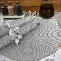 4 Jogo Americano Redondo Mesa Posta Sousplat Luxo Pvc MCz