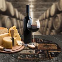 4 Jogo Americano Redondo Vinho Adega Impermeável PVC 4 Jogo Americano Redondo Vinho Adega Impermeável PVC