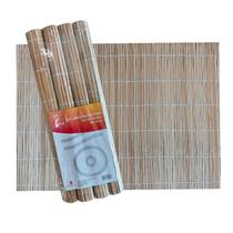 4 Jogo Americano Retangular Descanso De Prato 30x40 Bambu