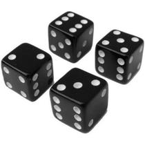 4 Jogo De Dado 26mm (2,6cm) EJ Games Euclides Jordão - Preto
