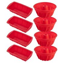 4 Jogo Formas Silicone Espiral 23,5cm e para Pães Sortida 4 Jogo Formas Silicone Espiral 23,5cm e para Pães Sortida