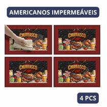 4 Jogos Americanos Costurado e Impermeavel Churrasco Amigos 100 Algodão Festa