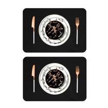 4 jogos americanos mesa jantar impermeável + porta copos