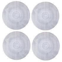 4 Jogos De Mesa Americano Redondo Para Prato 38,5cm