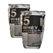 4 Kg Whey 5w (2 pacotes) isolado - hidrolisado - baunilha