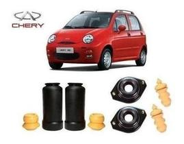 4 Kit Batente Coxim Dianteiro Traseiro Chery Qq 2015 2016 2017