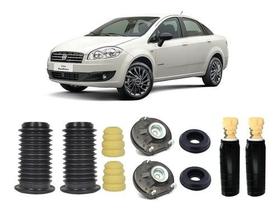 4 Kit Batente Coxim Dianteiro Traseiro Linea 2008 2009 2010