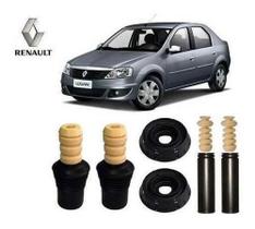 4 Kit Coxim Amortecedor Dianteiro Traseiro Renault Logan